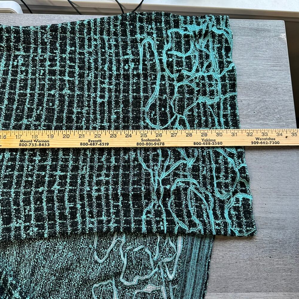 Ming Wang Black and Teal Patterned Tweed Jacket - Picture 12 of 12